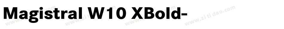 Magistral W10 XBold字体转换